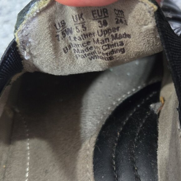 Naturalizer Winnie Black Leather Low Wedge Slip On Loafers N5 Comfort WIDE 7.5W - Picture 10 of 11